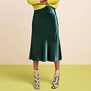 Banana Republic Small Green Satin Skirt